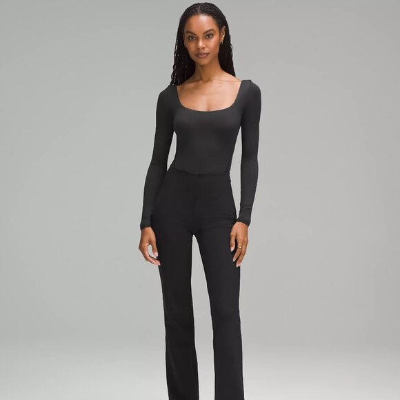 Wundermost Ultra-Soft Nulu Square-Neck Long-Sleeve Bodysuit - Picture 2 of 7